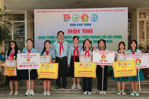 Đạt giải Khuyến khích Hội thi Nghi thức Đội cấp Quận năm học 2023 – 2024